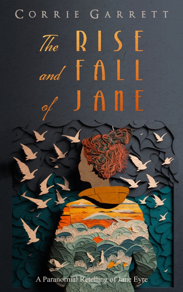 Cover of The Rise and Fall of Jane, paper cut out with birds